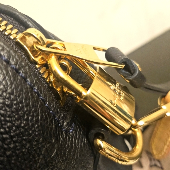 Louis Vuitton Speedy Bandoulière 25 in Noir Empreinte w/ Jacquard Strap - Picture 14 of 16